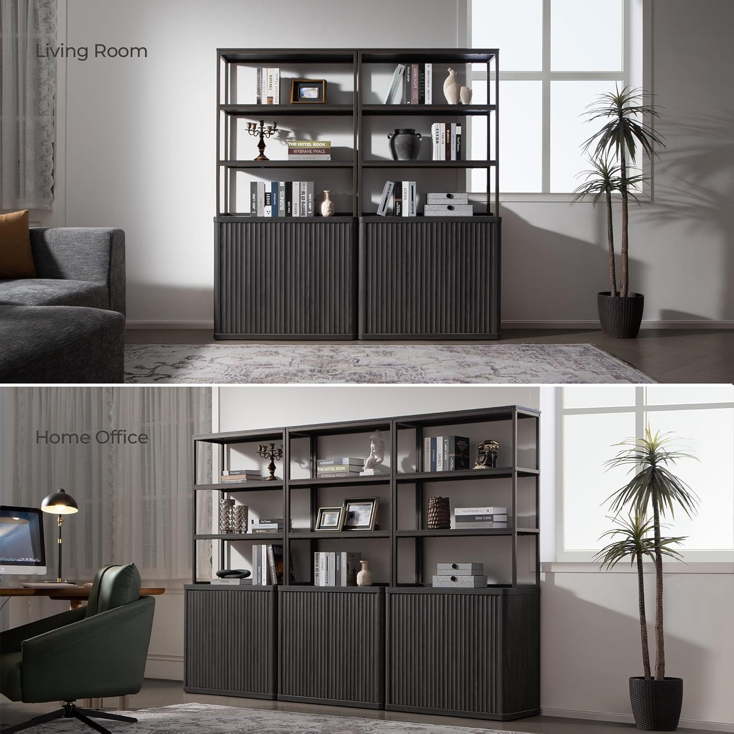 Cas 70.9Inch Bookshelf With 2 Doors