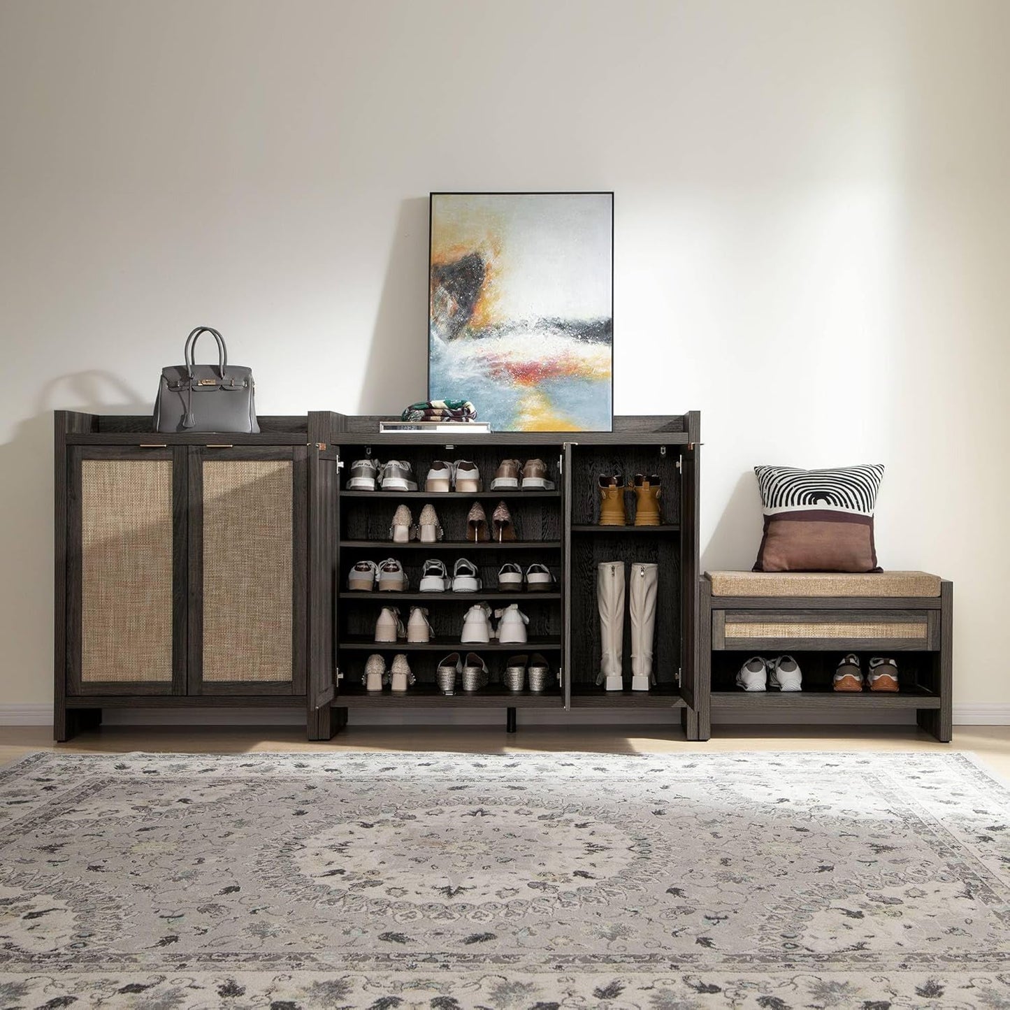 Savanna Shoe Cabinet, 30 Pairs Shoes