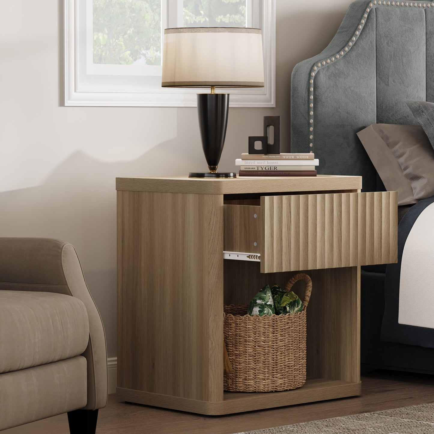 Cas Nightstand with Single Drawer