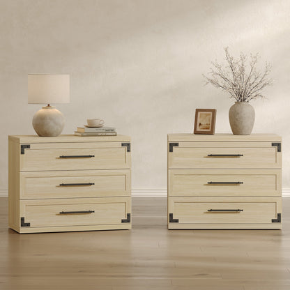 Willow 3-Drawers Nightstands Set