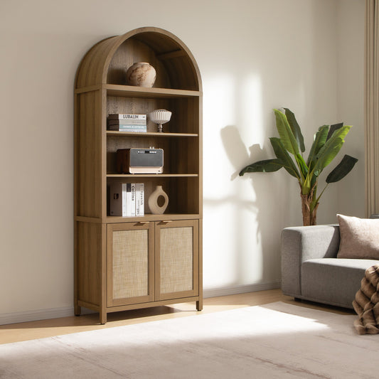 Savanna Arched Bookcase, 84.2Inch Height