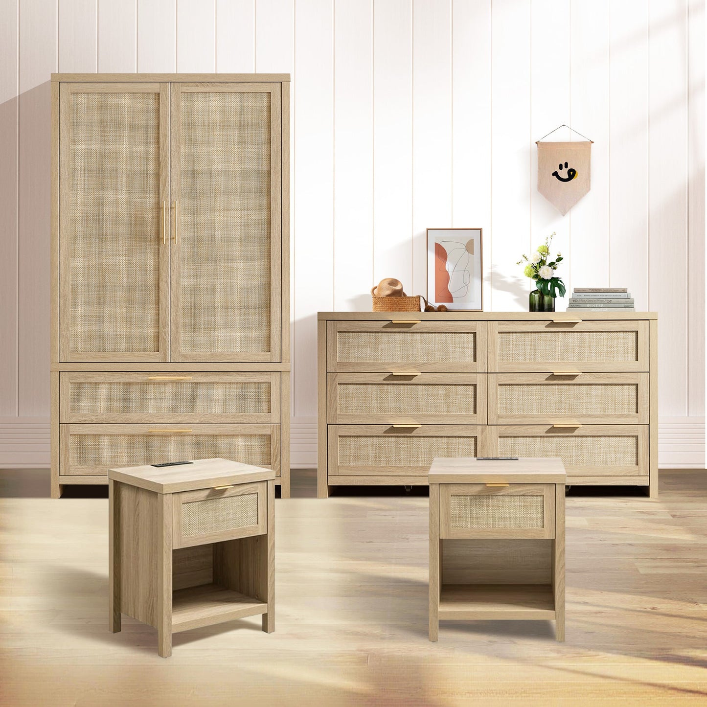 Savanna Dresser, Wardrobe and Bedside Tables Set