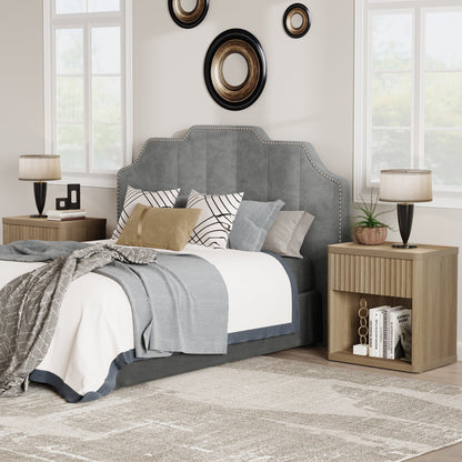 Cas Night Stand with Storage, 24.1 Inch Tall