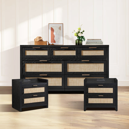Savanna 7 Drawers Dresser and Nightstands Set