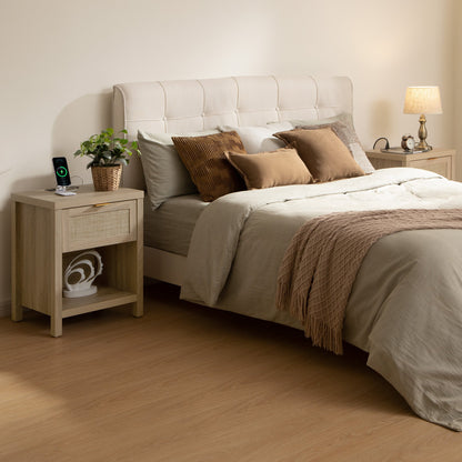 Savanna Wardrobes Closet, Dresser and Nightstand with Charging Set