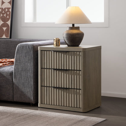 Cas 3 Drawers Dresser, Black Handle
