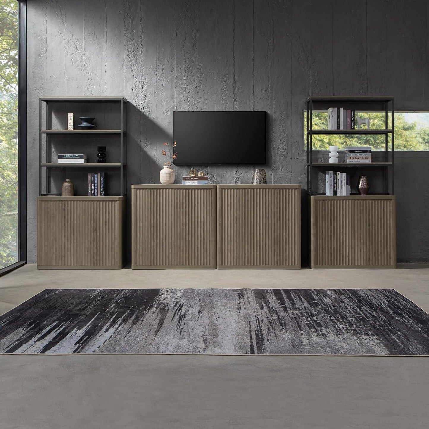 Cas 70.9Inch Bookshelf With 2 Doors