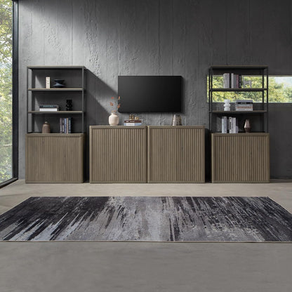 Cas 70.9Inch Bookshelf With 2 Doors