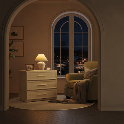 Crescent Nightstand, 3 Drawers