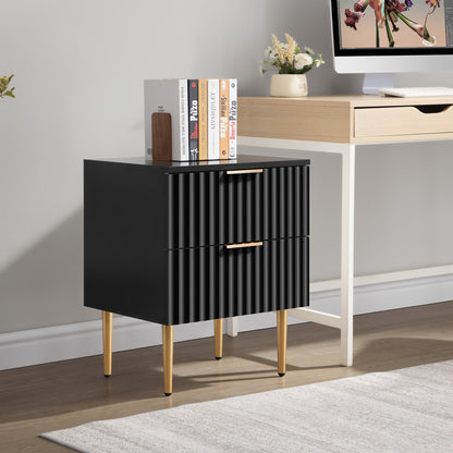 Opus Black Nightstand