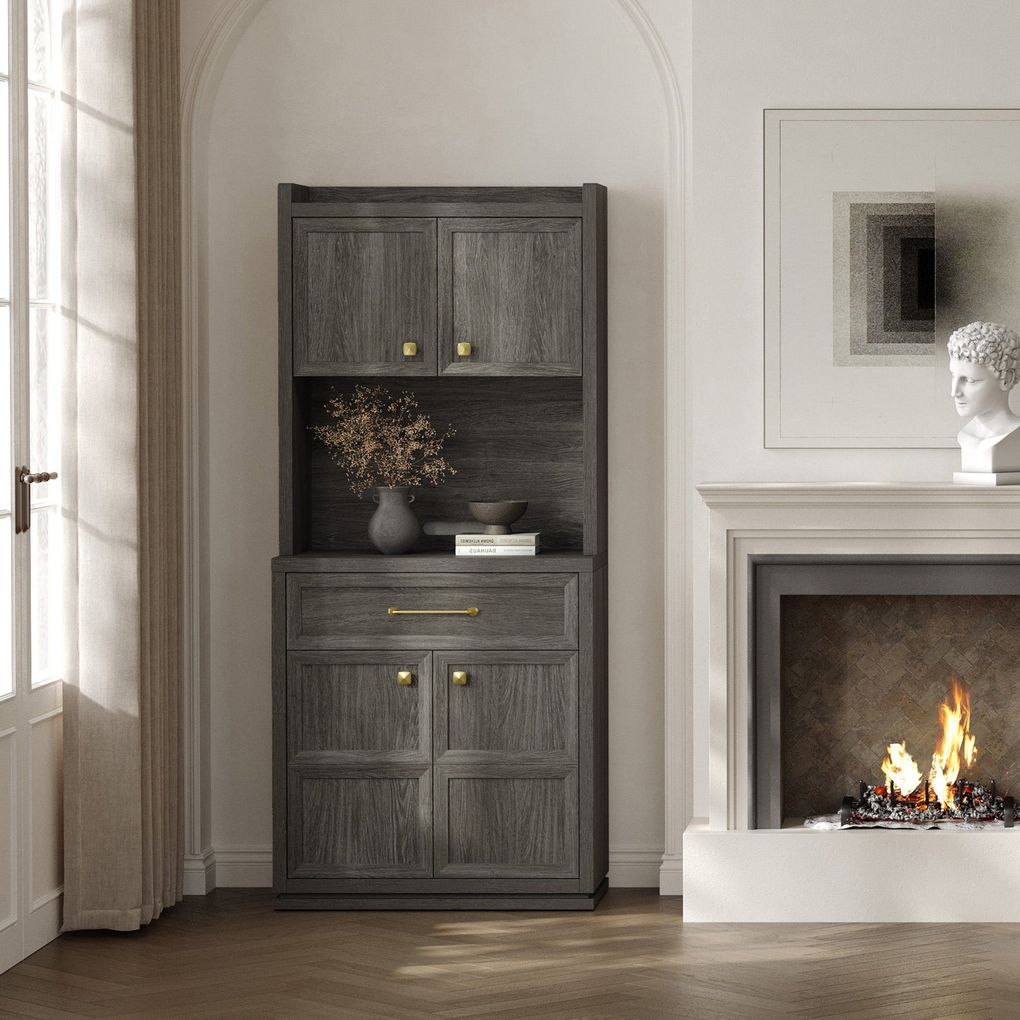 Helio White Pantry Cabinet