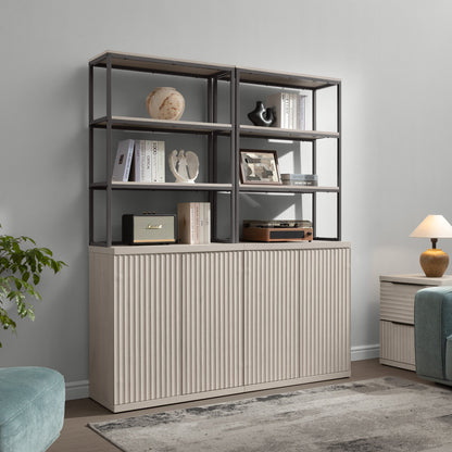 Stria Bookshelf with Storage