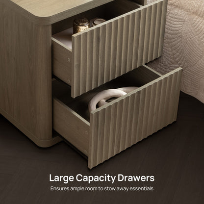 Cas Nightstand with 2 Drawers