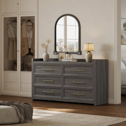 Helio White 6 Drawers Dresser