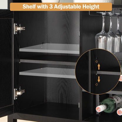 Savanna Bar Cabinet with Glass Holder