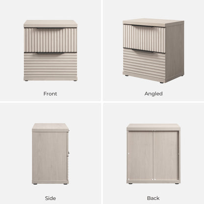 Stria Nightstand with Storage