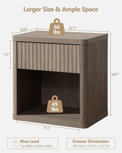 Stria 6-Drawer Dresser and Cas Nightstand Set