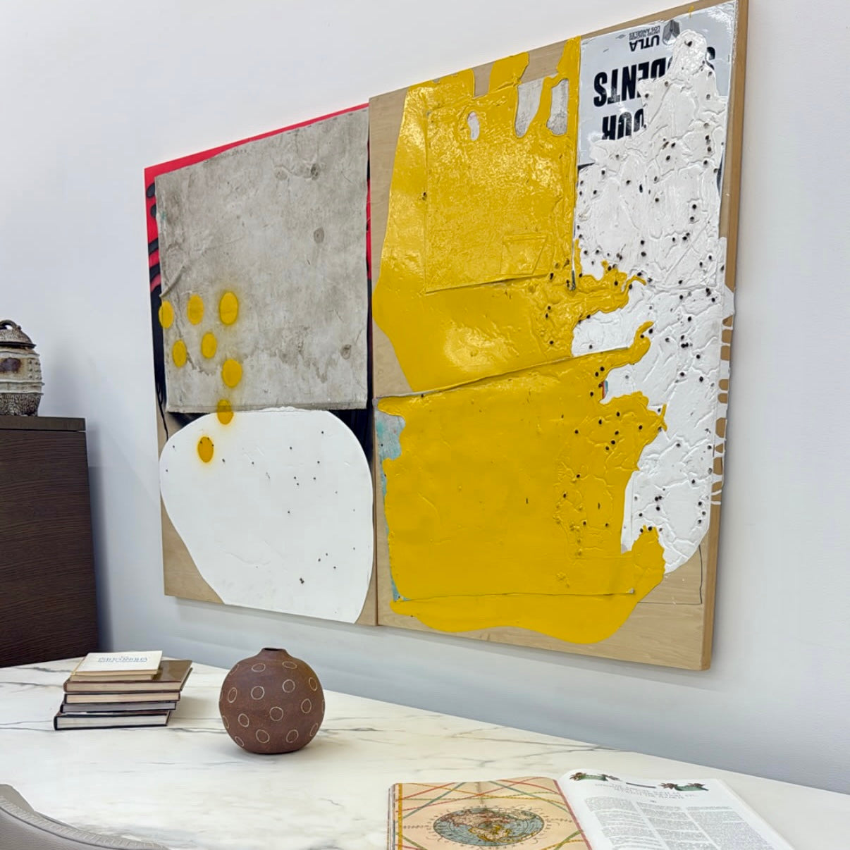 Allison Caesar, Peinture diptyque en techniques mixtes : Avant notre rencontre