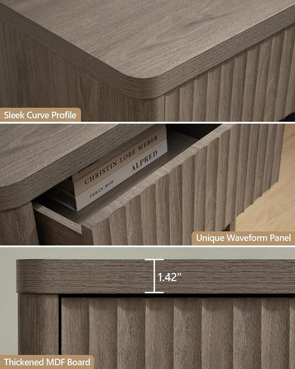 Stria 6-Drawer Dresser and Cas Nightstand Set