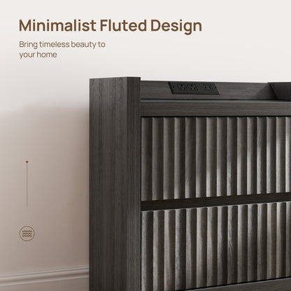 Prelude Night Table with Drawers and Charger