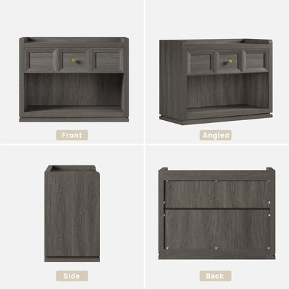 Helio 6-Drawer Dresser and Nightstands Set For Bedroom