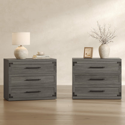 Willow 3-Drawers Nightstands Set
