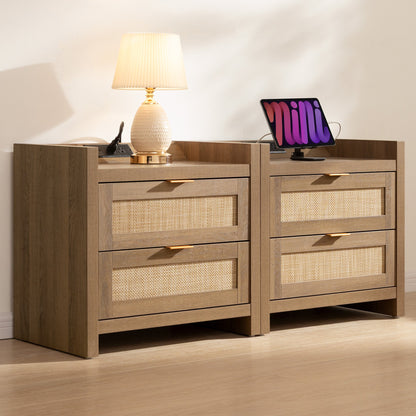 Savanna Nightstand with Charger
