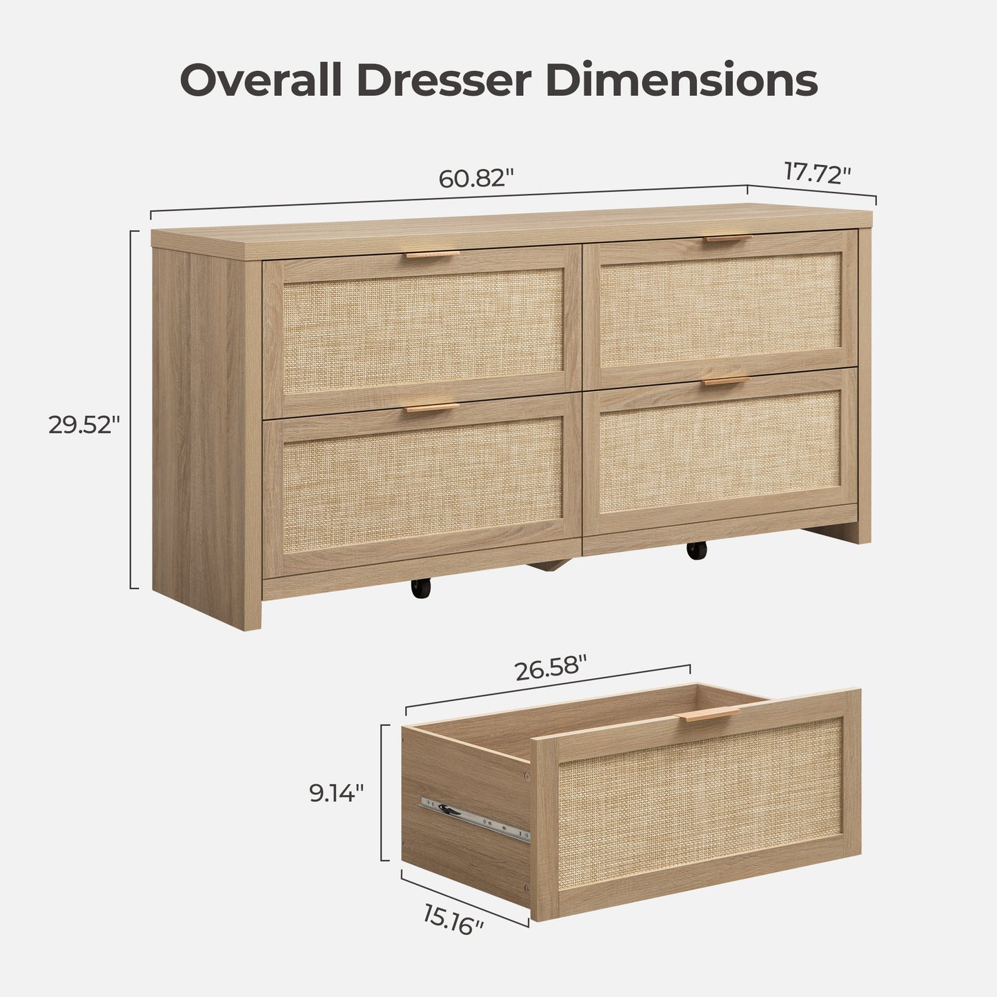 Savanna Dresser with 4 Drawers