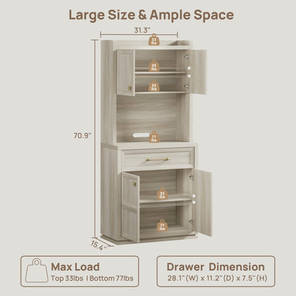 Helio White Pantry Cabinet