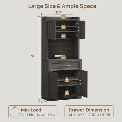 Helio White Pantry Cabinet