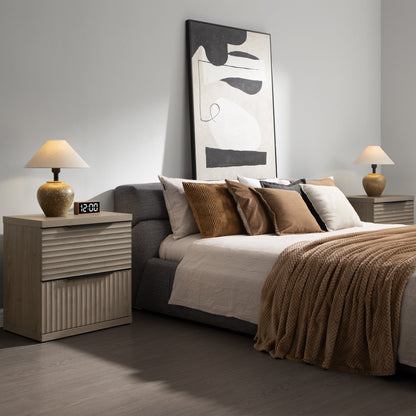 Stria Nightstand with Storage