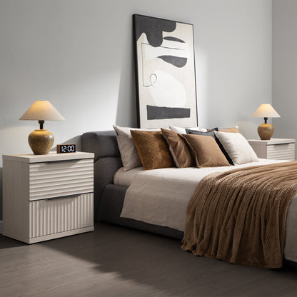 Stria Nightstand with Storage
