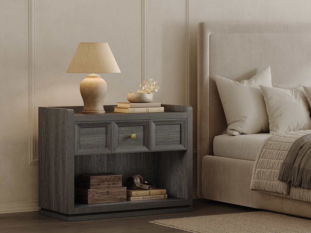 Helio 6-Drawer Dresser and Nightstands Set For Bedroom