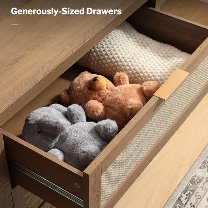 Savanna Nightstand and 6-Drawers Dresser Set