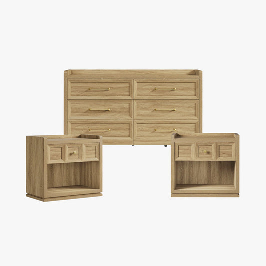 Helio 6 Drawers Dresser and Nightstand