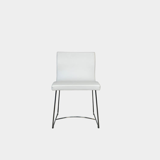 Chaise d'appoint Sala Ligne Roset en cuir blanc