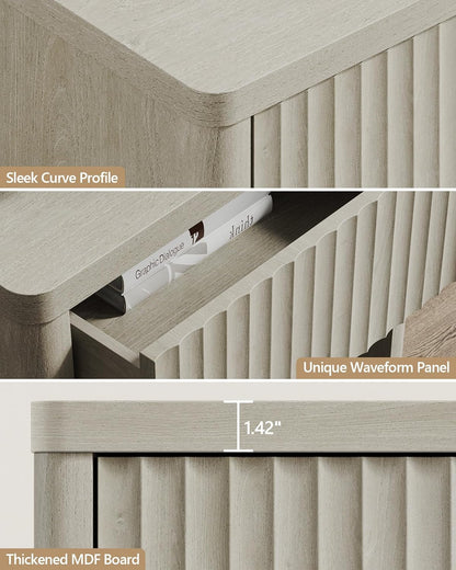 Stria 6-Drawer Dresser and Cas Nightstand Set
