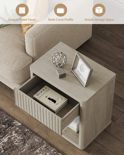 Stria 6-Drawer Dresser and Cas Nightstand Set