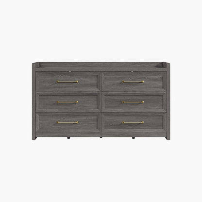 Helio White 6 Drawers Dresser