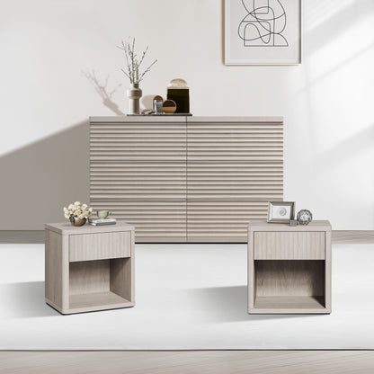 Stria 6-Drawer Dresser and Cas Nightstand Set