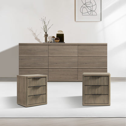 Stria 9-Drawer Dresser and Cas 3-Drawer Nightstand Set