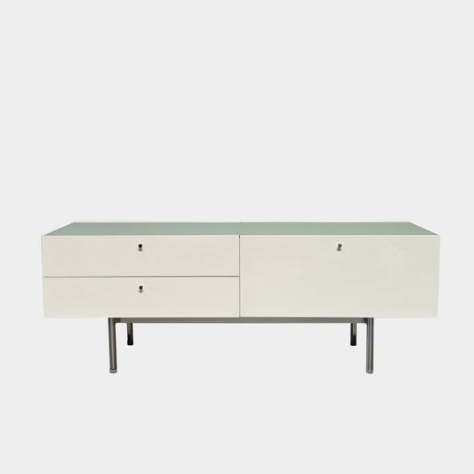 Buffet plat Cassina 255-256 laqué blanc