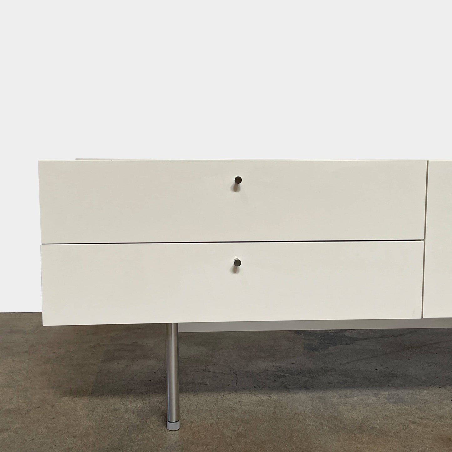 Buffet plat Cassina 255-256 laqué blanc