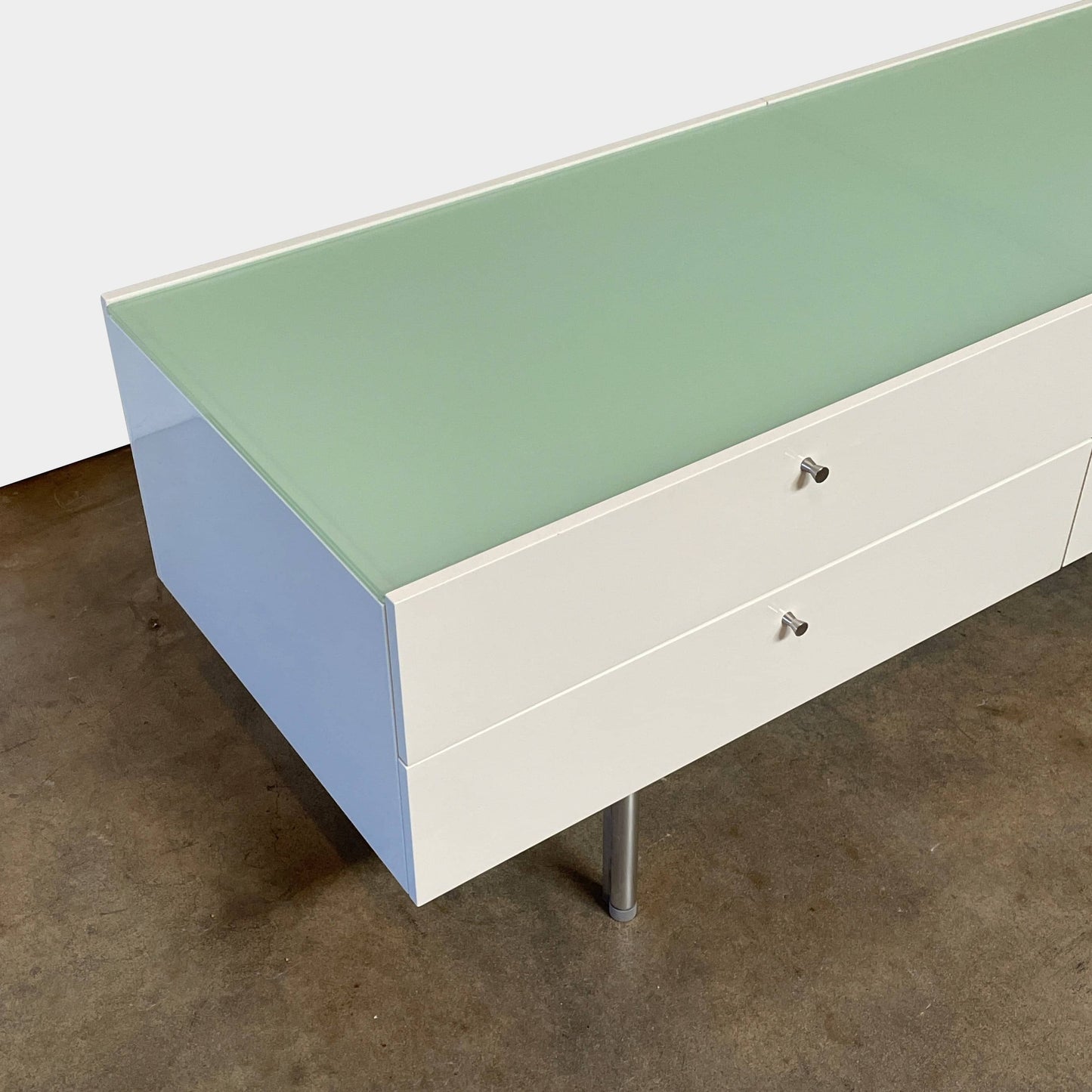 Buffet plat Cassina 255-256 laqué blanc