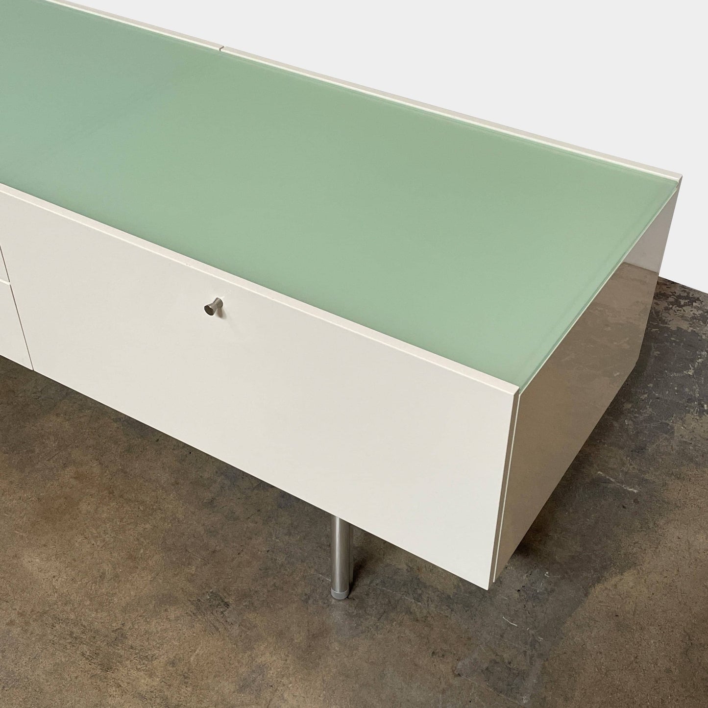 Buffet plat Cassina 255-256 laqué blanc