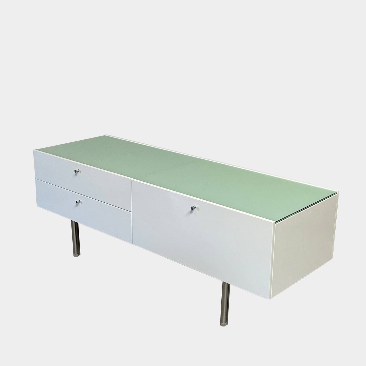Buffet plat Cassina 255-256 laqué blanc