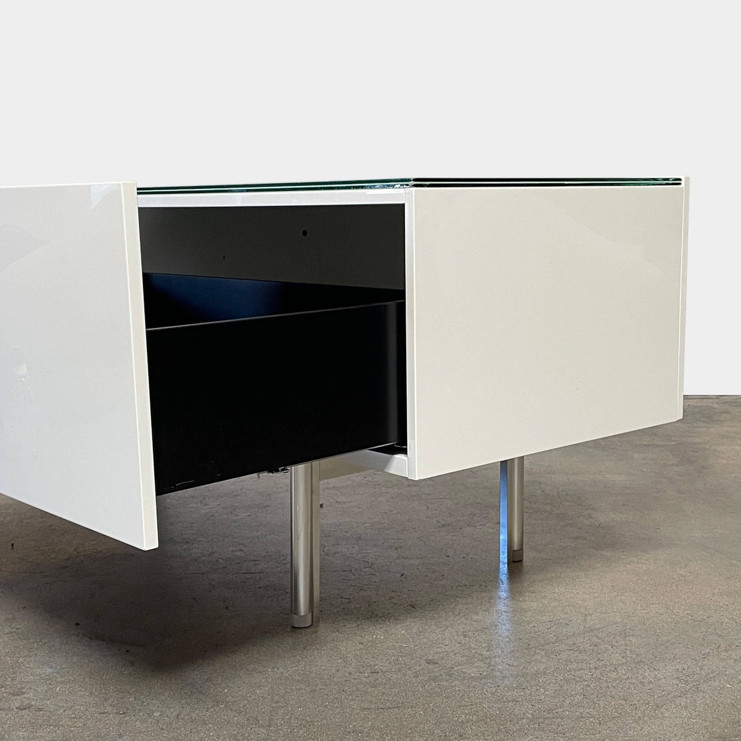 Buffet plat Cassina 255-256 laqué blanc