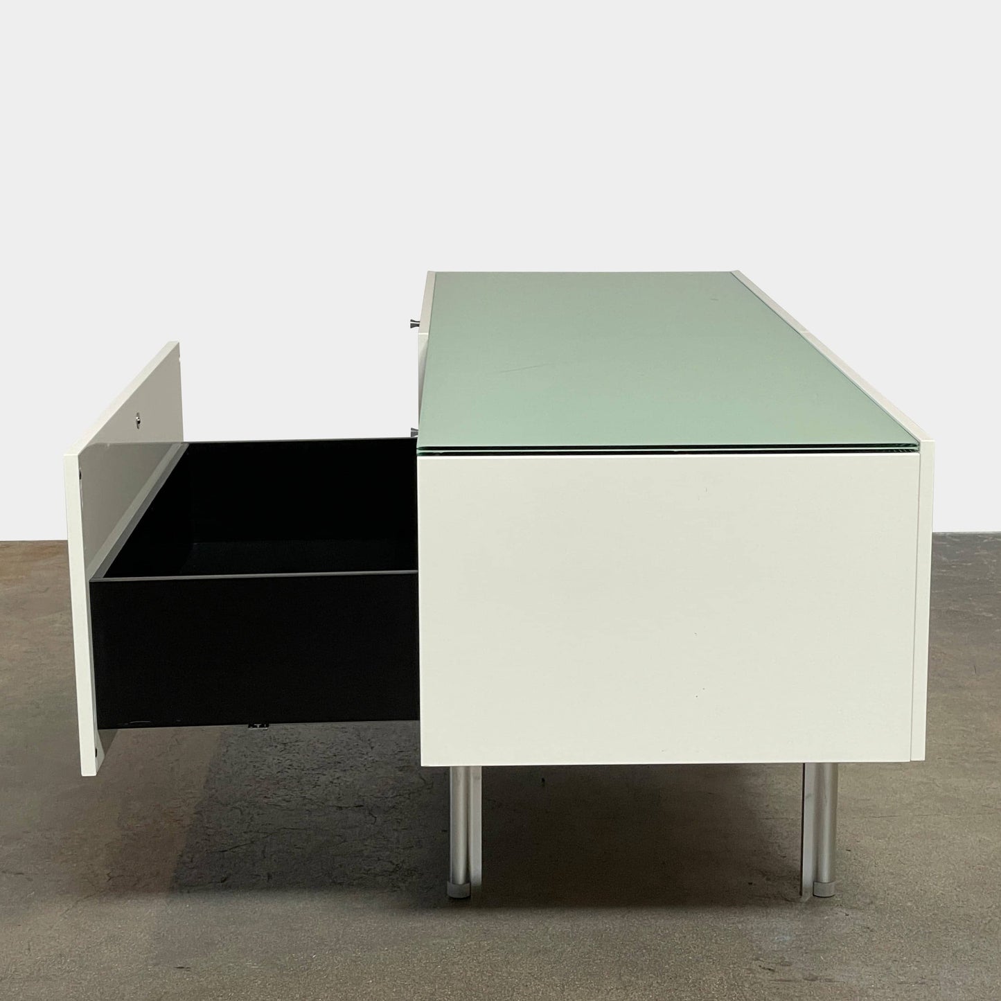Buffet plat Cassina 255-256 laqué blanc