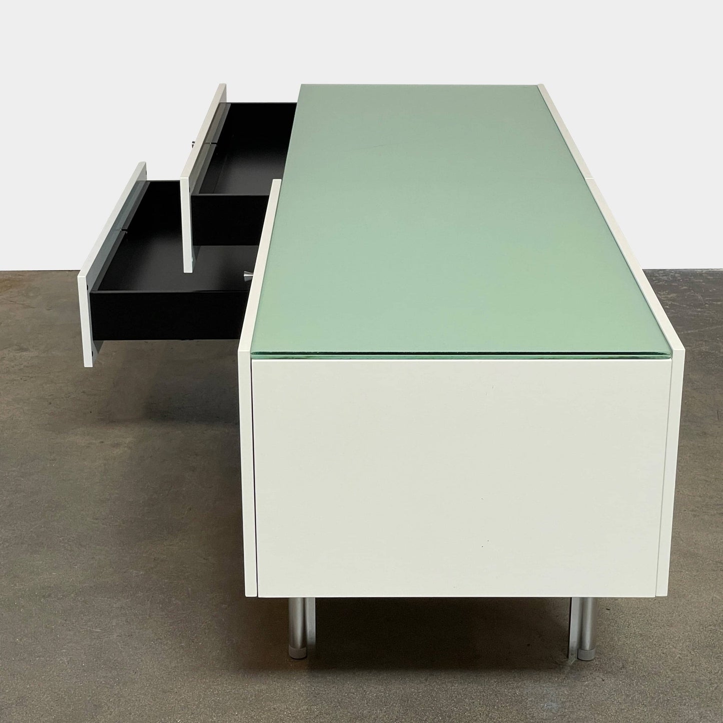 Buffet plat Cassina 255-256 laqué blanc