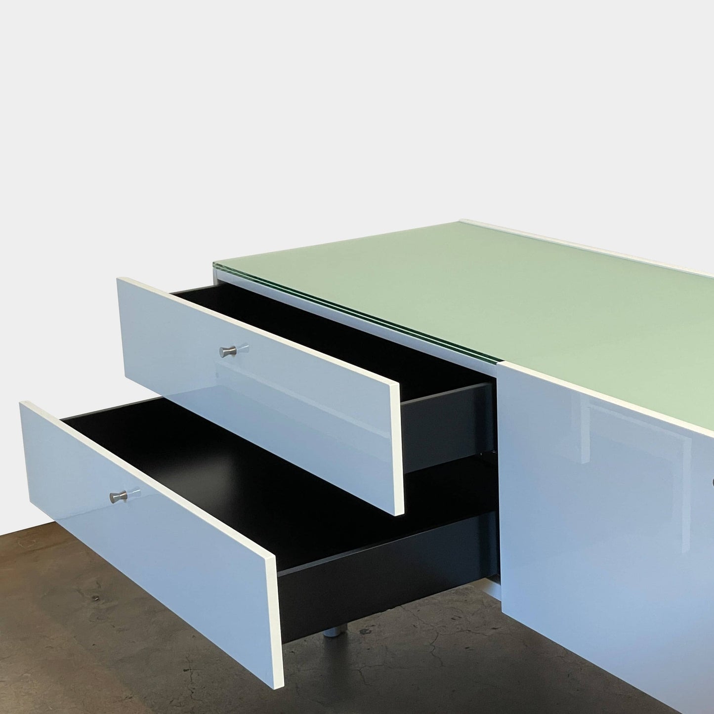 Buffet plat Cassina 255-256 laqué blanc